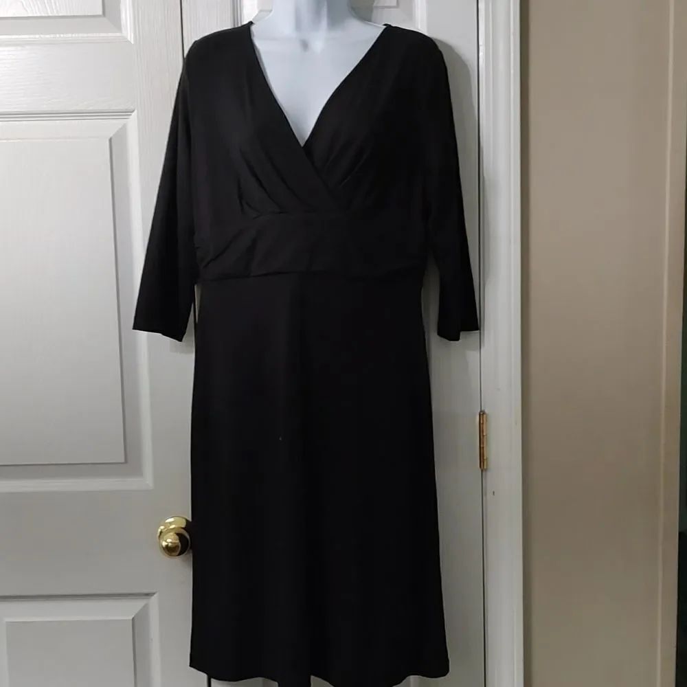 Talbots black 3/4th sleeve dress Sz LP
